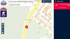 Krajowa Mapa Zagrożeń Bezpieczeństwa Łuków ul. Wojska Polskiego