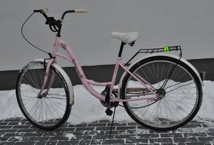 różowy rower Elegance